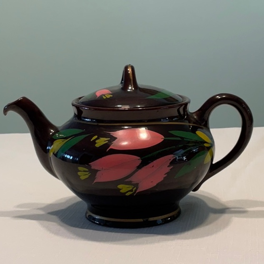 Royal Canadian Art Pottery Tea Pot Hand Painted